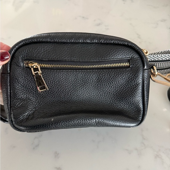 POM POM LONDON Black Mayfair  Crossbody Bag - Picture 5 of 11